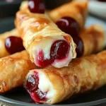 Cherry Cheesecake Egg Rolls