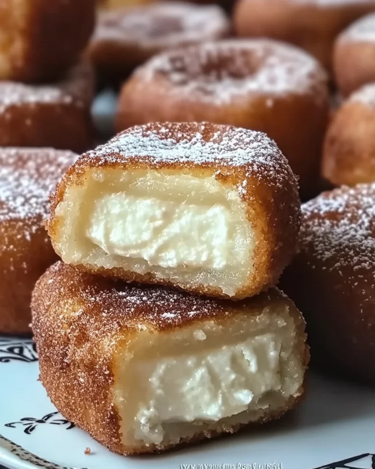 Churro Stuffed Cheesecake Bites