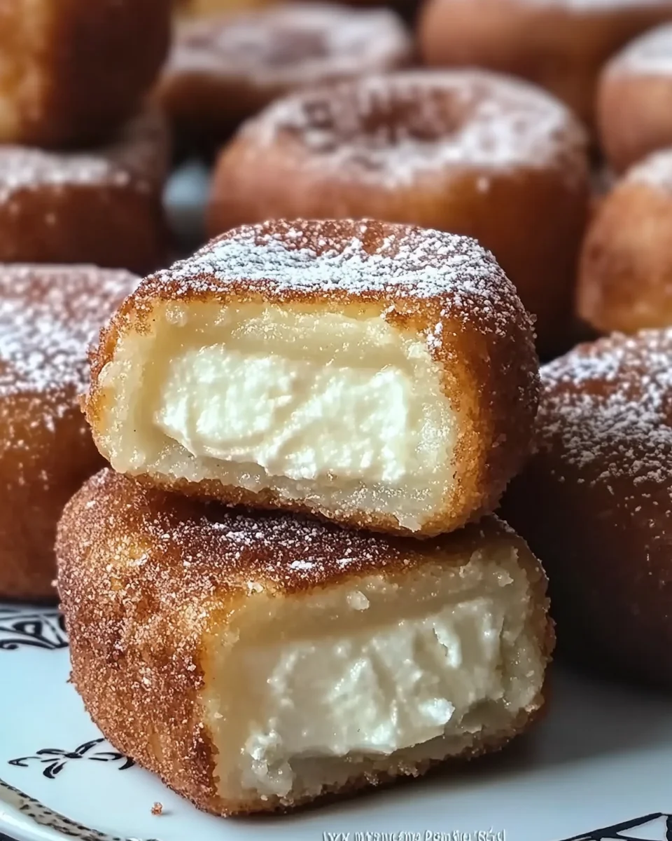 Churro Stuffed Cheesecake Bites