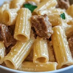 Creamy Parmesan Beef Rigatoni