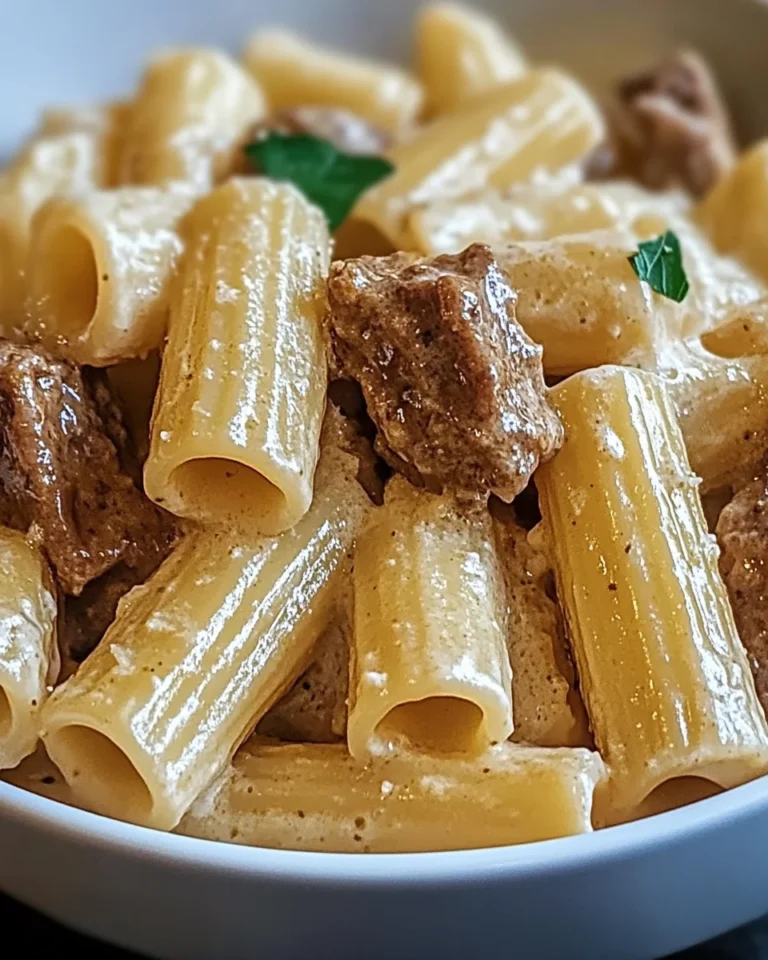 Creamy Parmesan Beef Rigatoni
