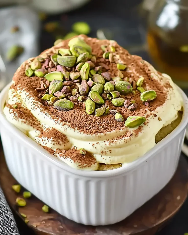 Easy Pistachio Tiramisu No Eggs