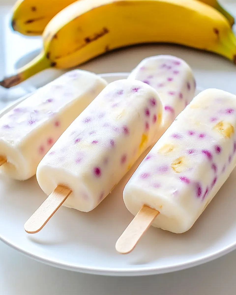 Frozen Banana Yogurt Pops