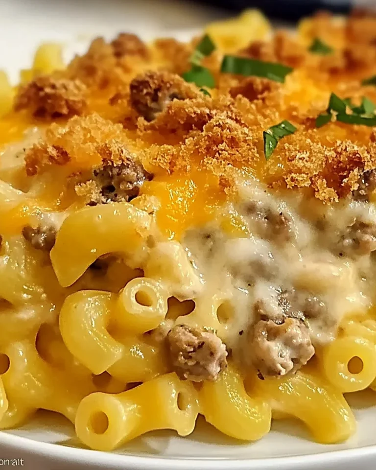 Macaroni chicken hamburger Casserole