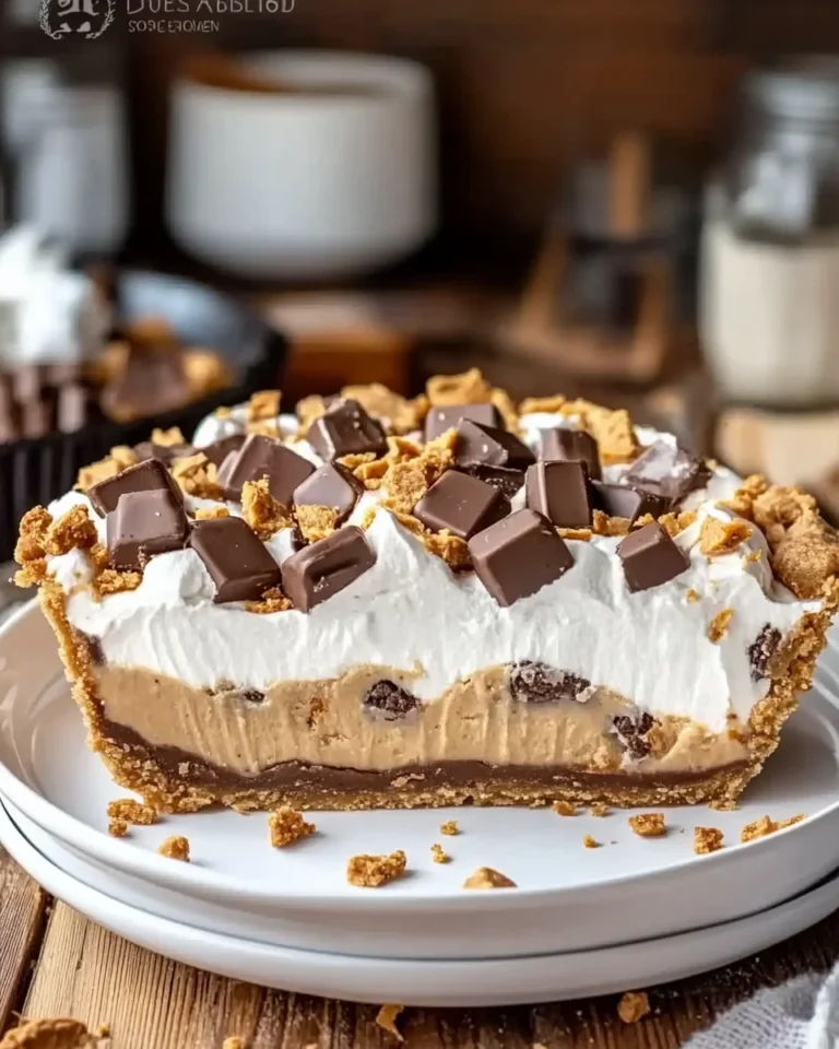 No Bake Snickers Pie
