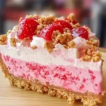 Very Strawberry Crunch Cheesecake Slice