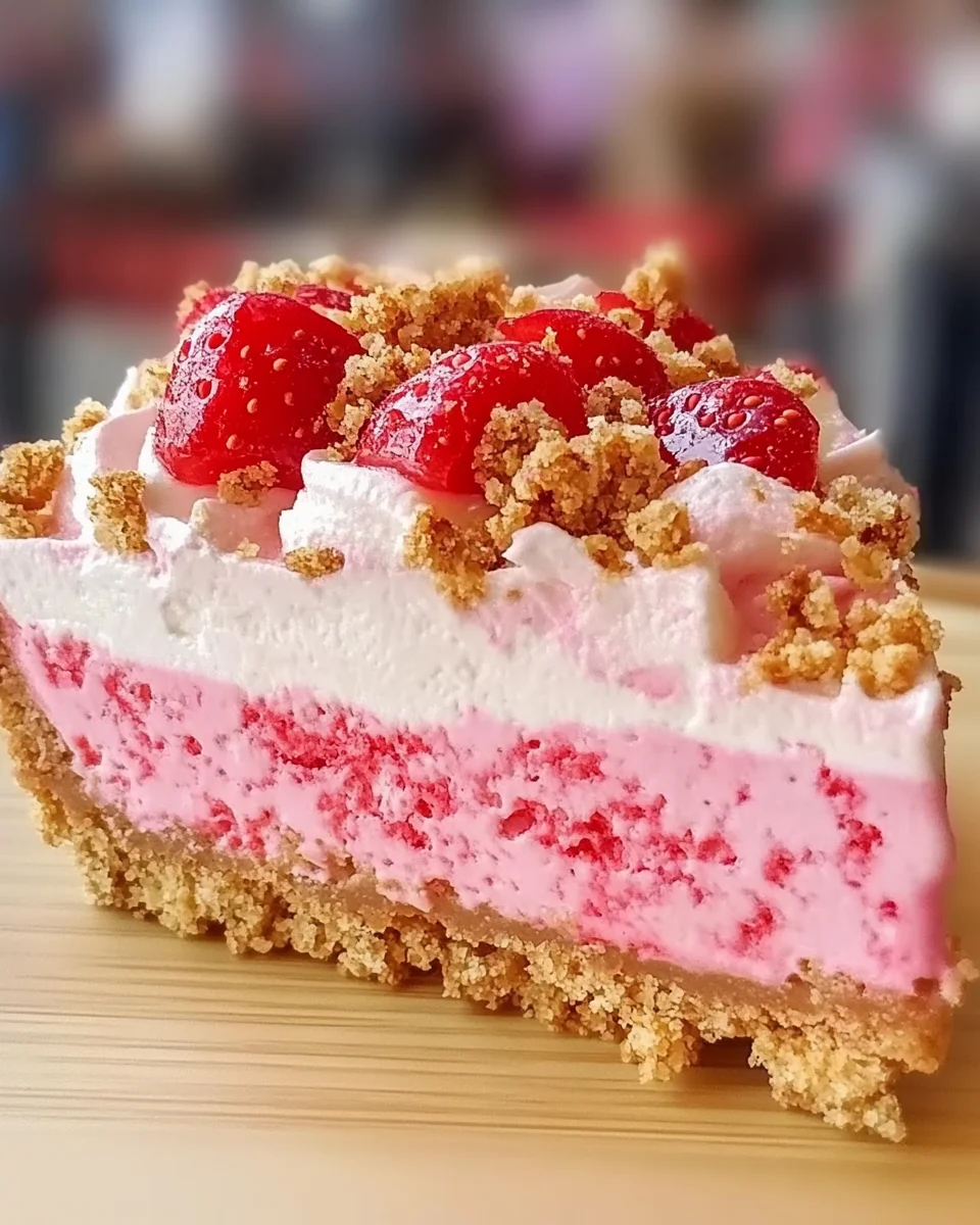 Very Strawberry Crunch Cheesecake Slice