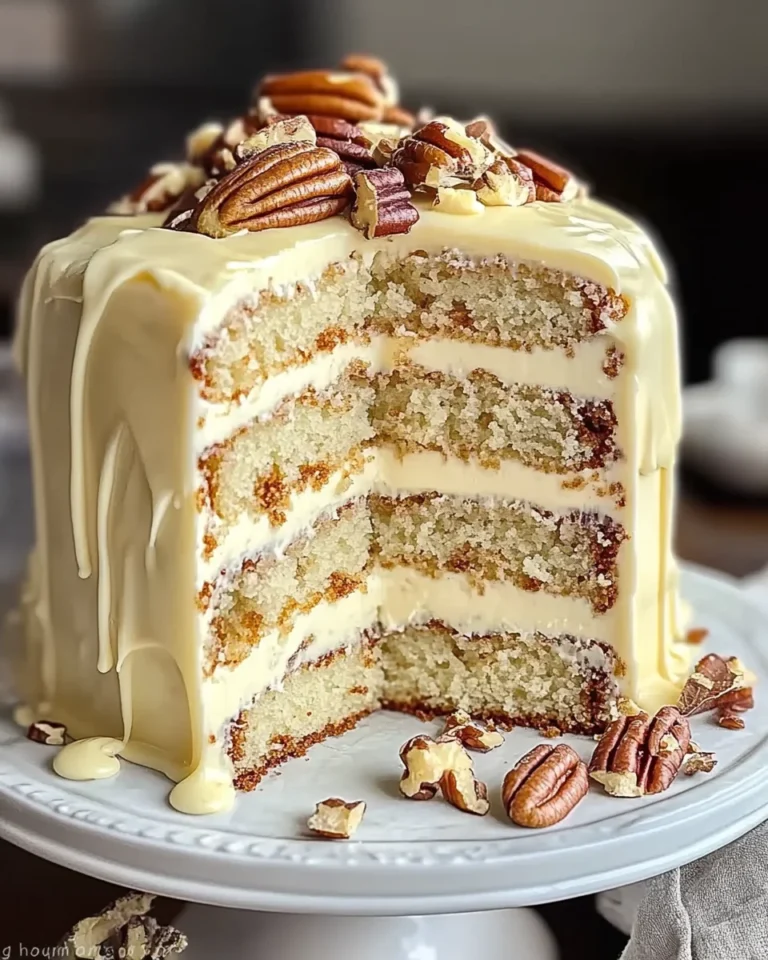 White Chocolate Pecan Layer Cake