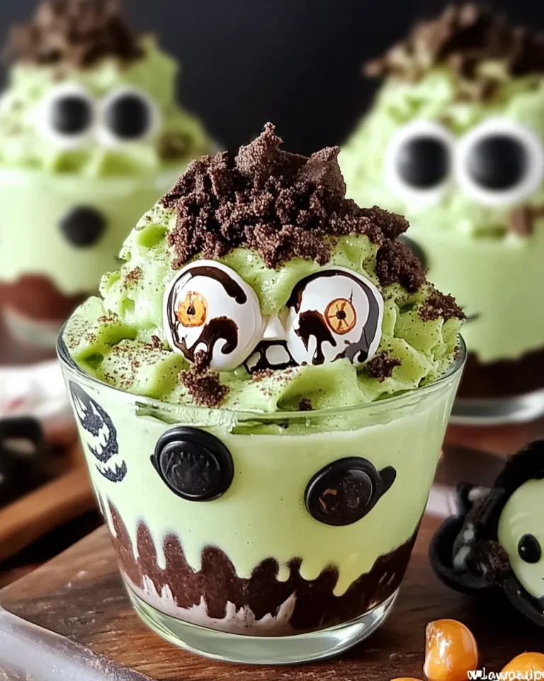 Zombie Dirt Pudding Cups