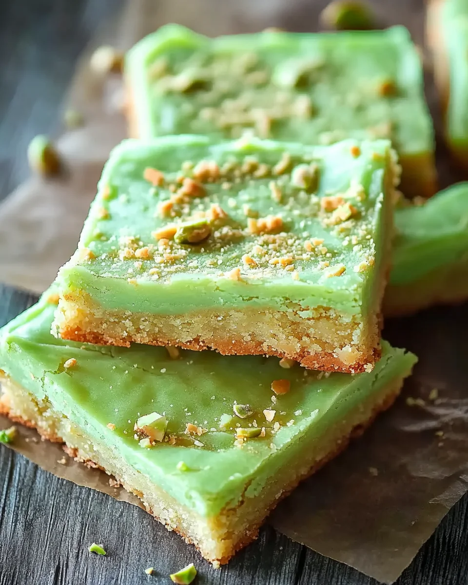 easy pistachio cookie bars