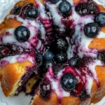 Blueberry Lemon Yogurt Cake with Blueberry Compote