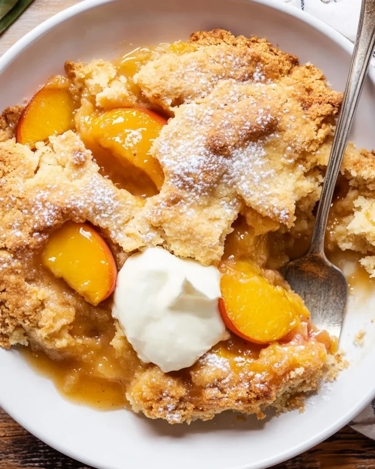 Easy Southern Peach Cobbler [with Canned Peaches]