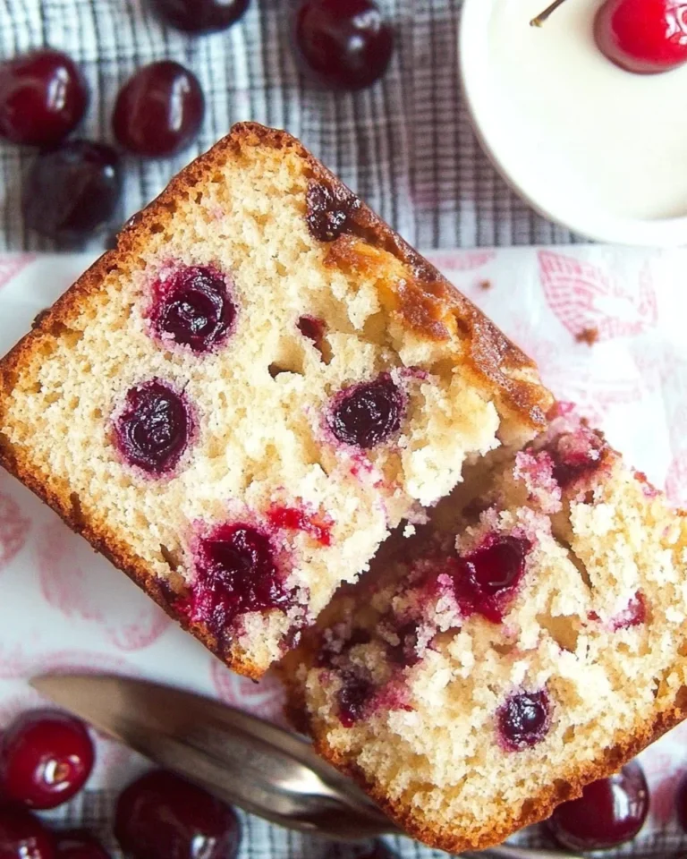 Fresh Cherry Loaf Cake