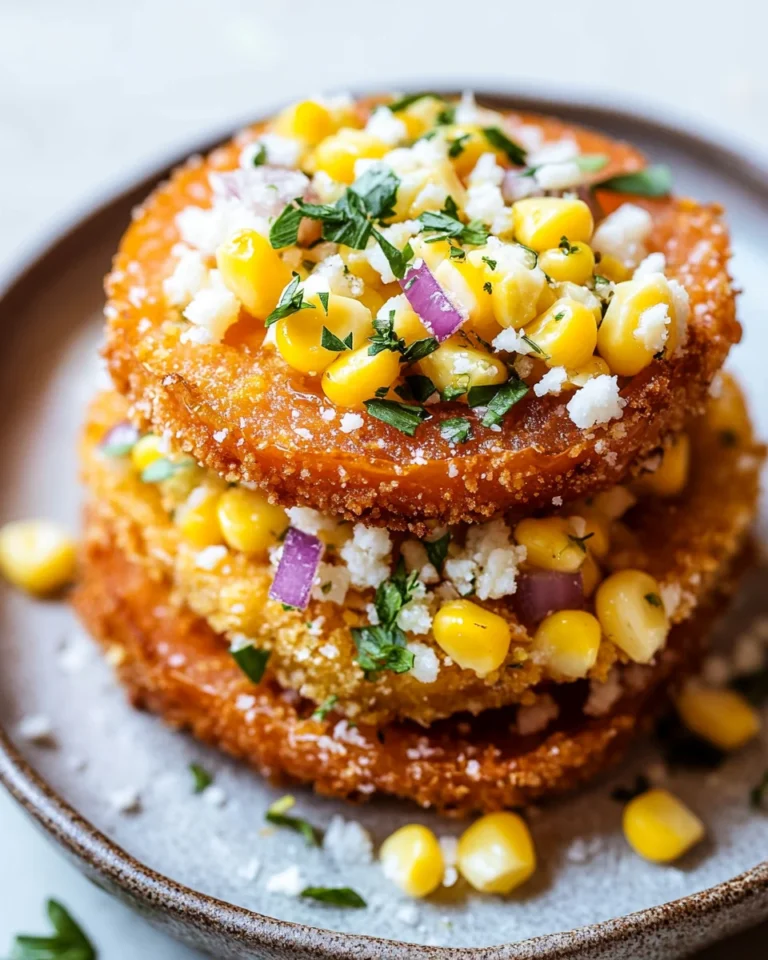 Fried Tomatoes with Corn Salsa