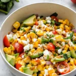 Grilled Corn Salad with Avocado, Goat Cheese & Hot Honey Vinaigrette