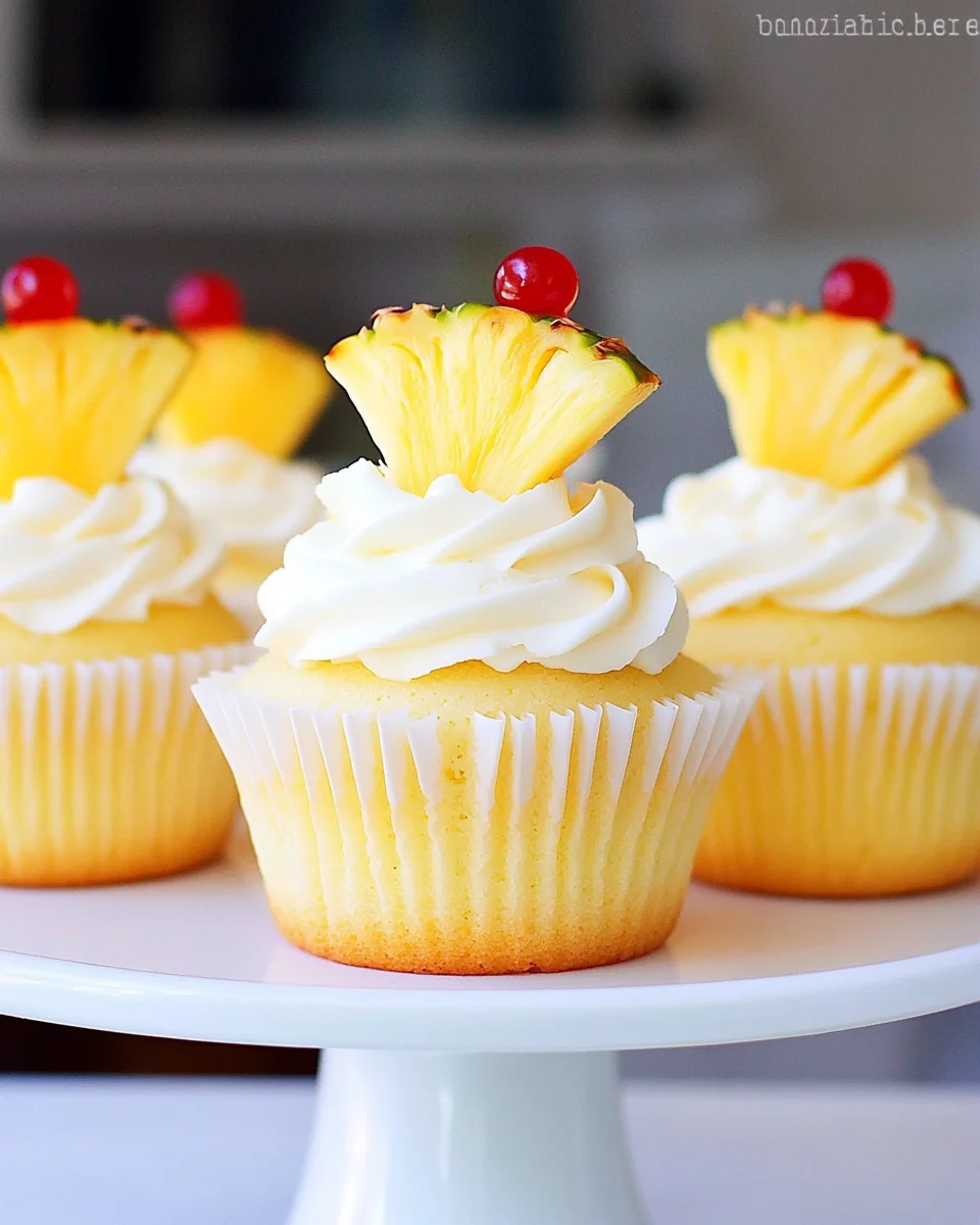Pineapple Cream Cupcakes
