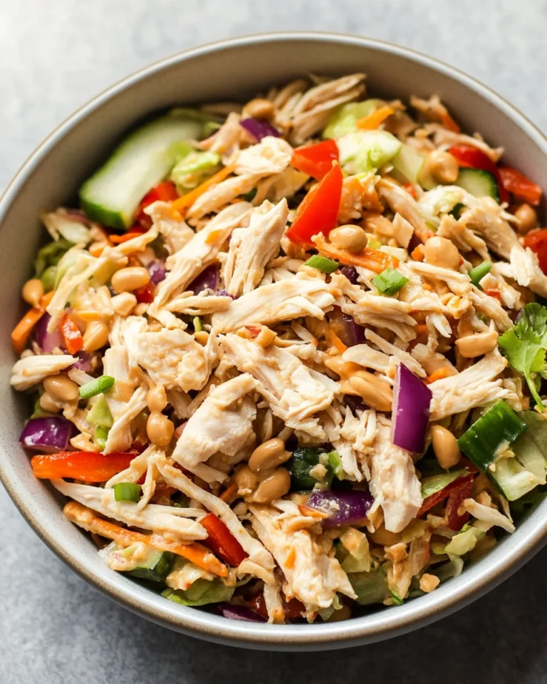 Thai Chicken Salad with Peanut Dressing