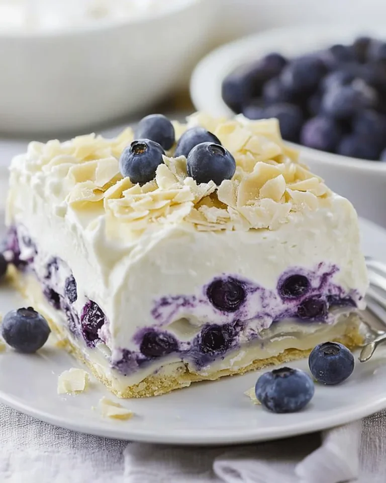 White Chocolate Blueberry Lasagna