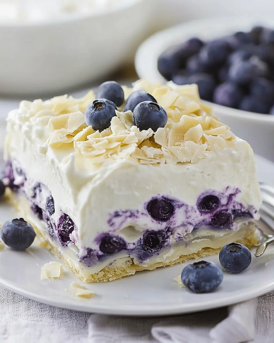 White Chocolate Blueberry Lasagna
