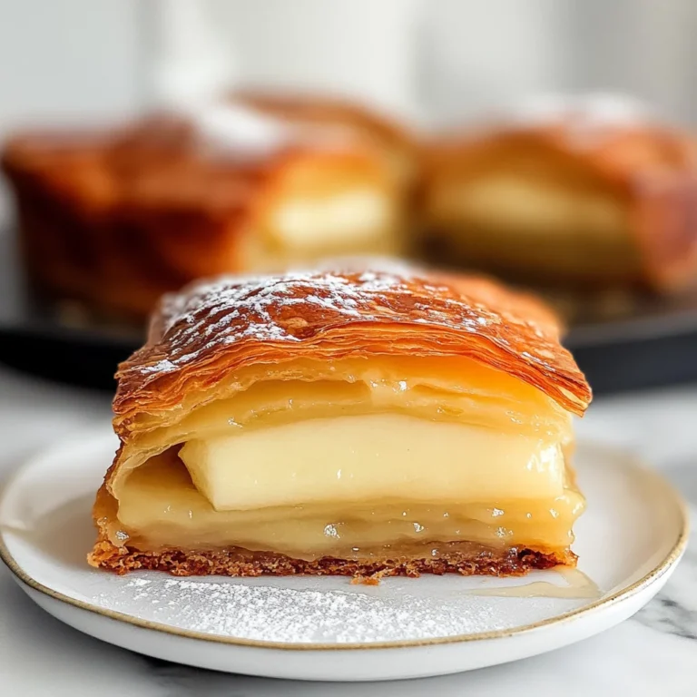 Apple Mille Feuille with Vanilla Custard (gluten-free)