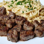 Cajun Spiced Steak Bites With Creamy Fettuccine Alfredo