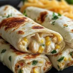 Cheesy Garlic Chicken Wraps