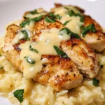 Creamy Garlic Chicken With Parmesan Rice