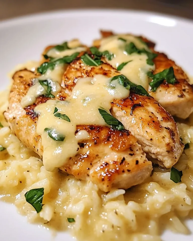 Creamy Garlic Chicken With Parmesan Rice