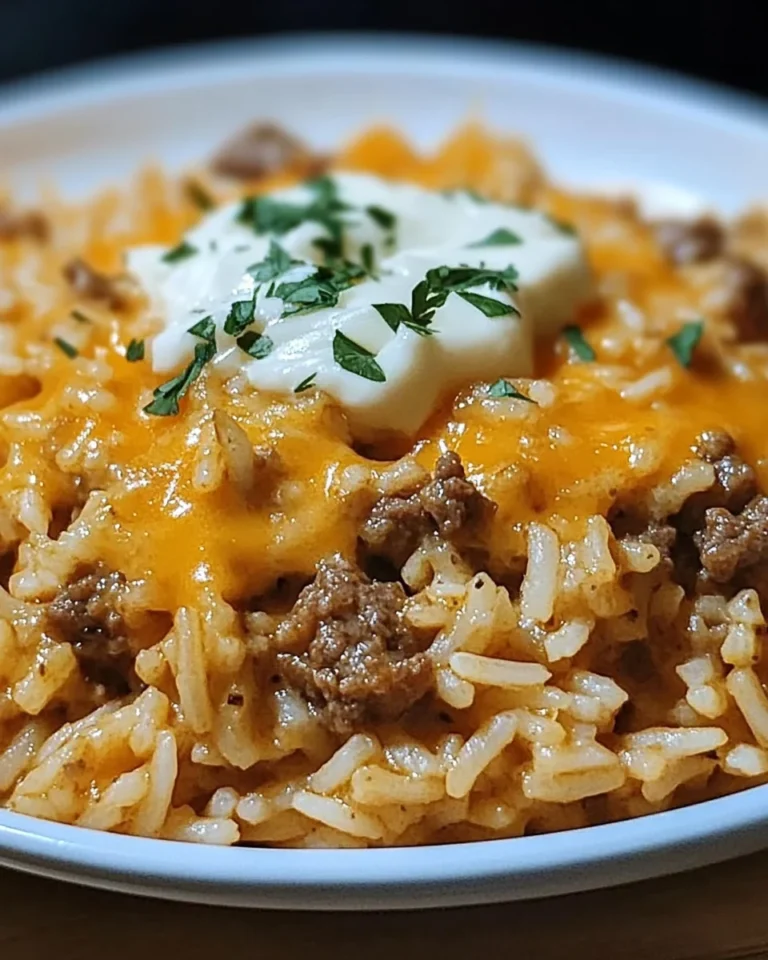 Garlic Butter Beef And Rice Skillet