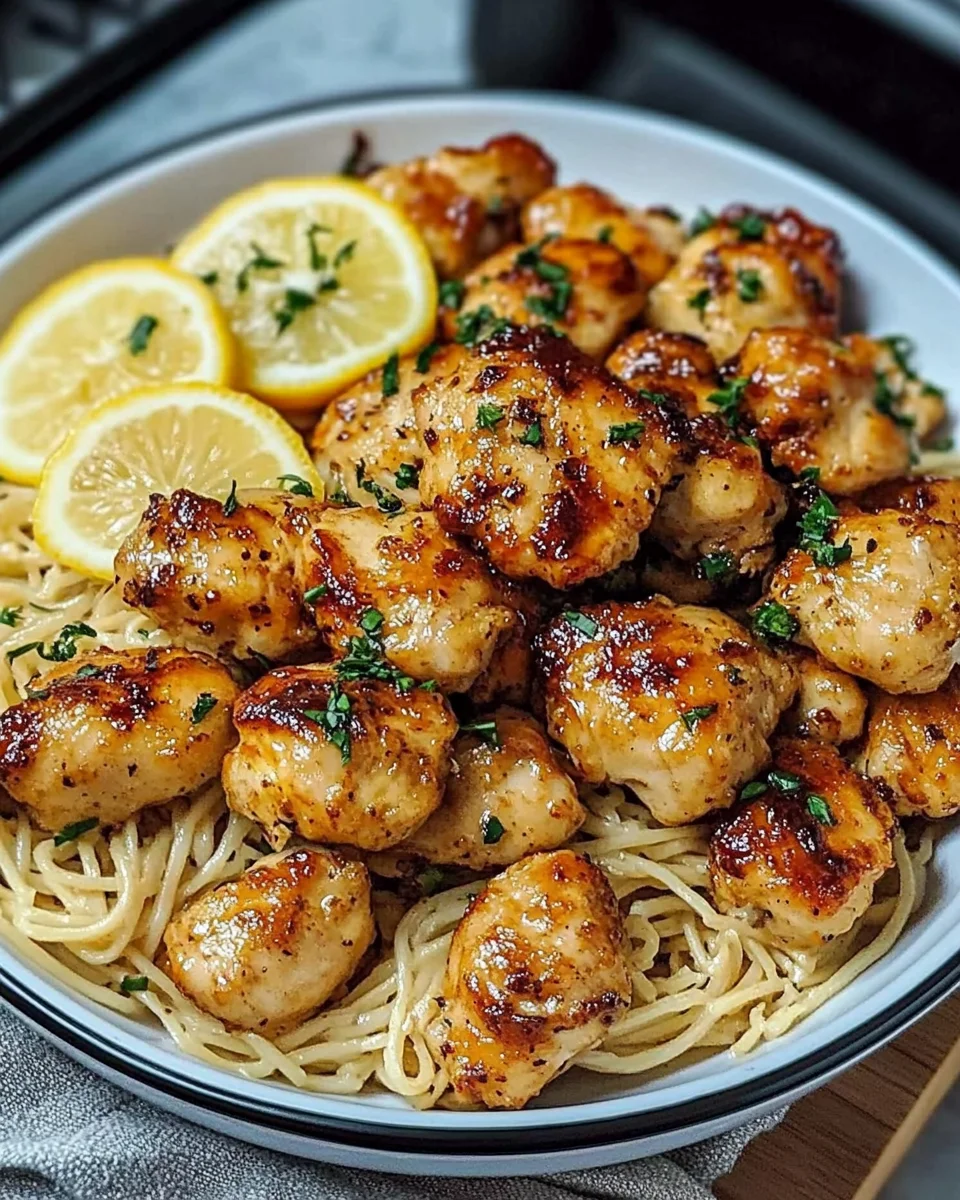 Lemon Garlic Butter Chicken Served