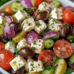 Mediterranean Salad with Feta and Olives