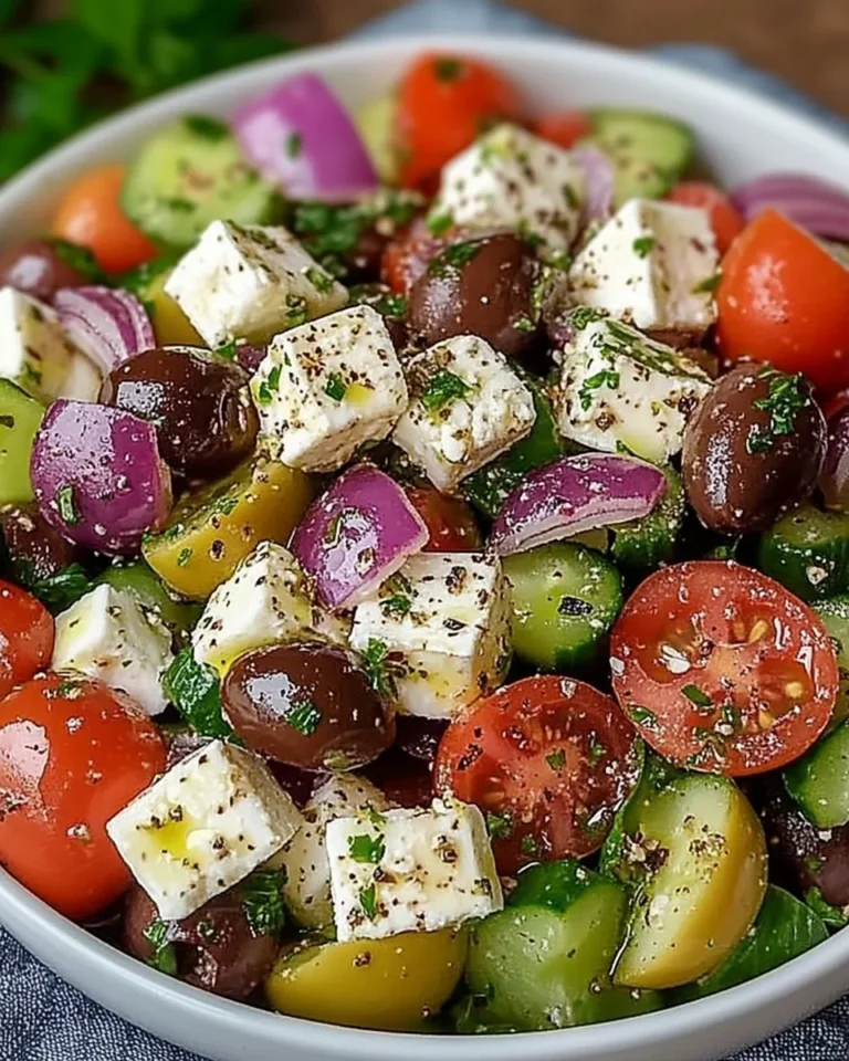 Mediterranean Salad with Feta and Olives
