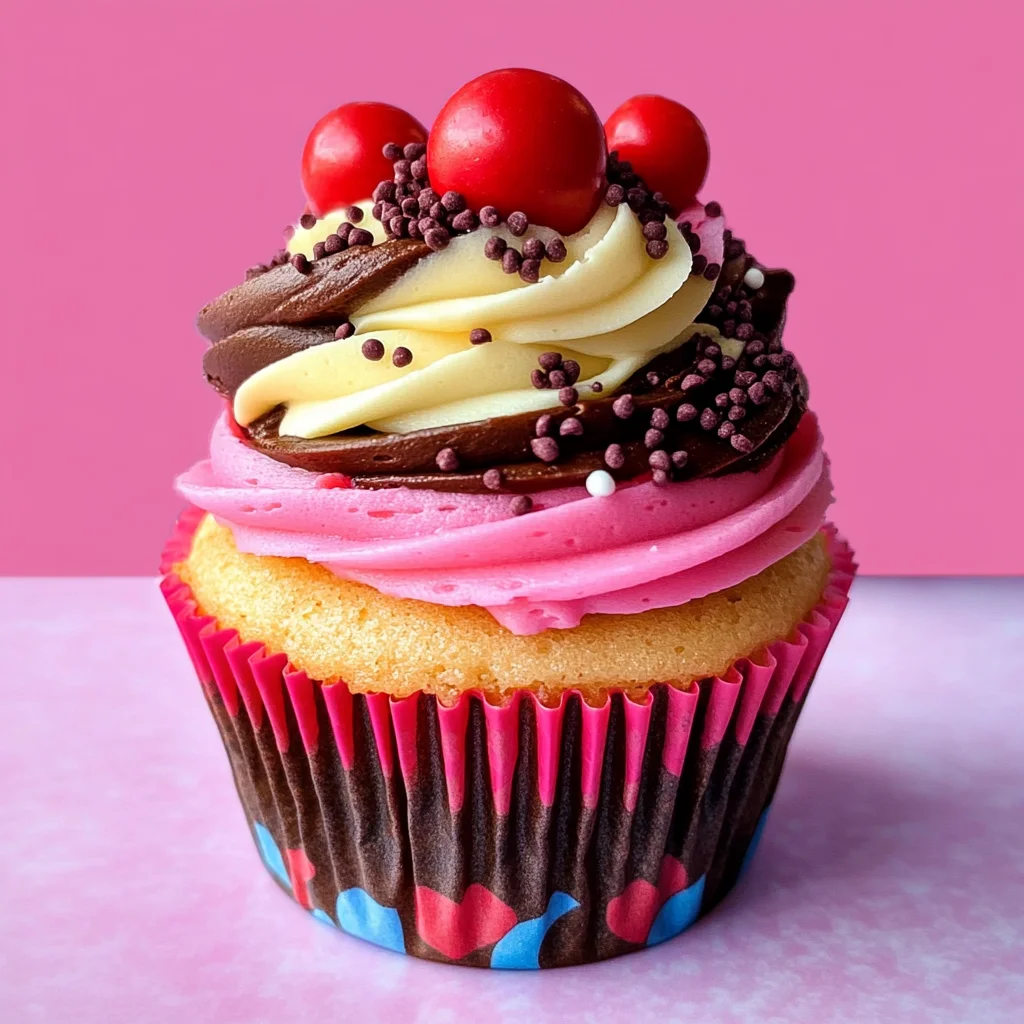 Neapolitan Ice Cream Cupcakes