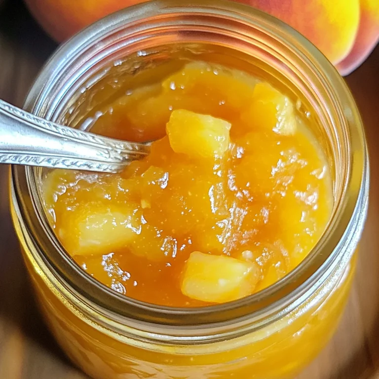 Small Batch Vanilla Peach Jam