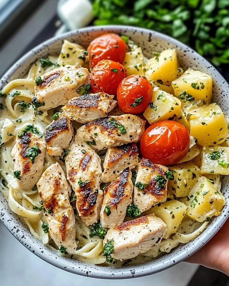 Spicy Lemon Garlic Chicken Alfredo with Pesto