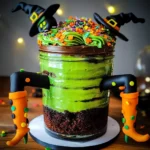 Witches Brew Halloween Cake Jars