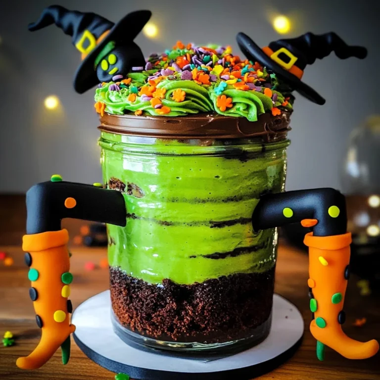 Witches Brew Halloween Cake Jars