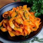Carrot Ribbons in Rosemary Butter Sauce