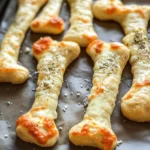 Cheesy Halloween Breadstick Bones