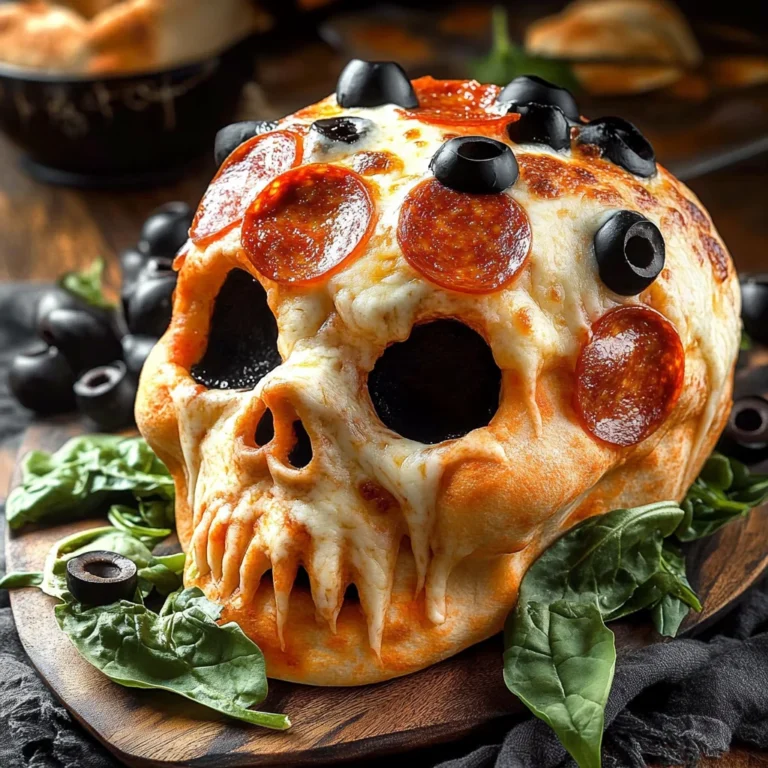 Cheesy Halloween Pizza Skulls