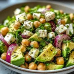 Chickpea Feta Avocado Salad