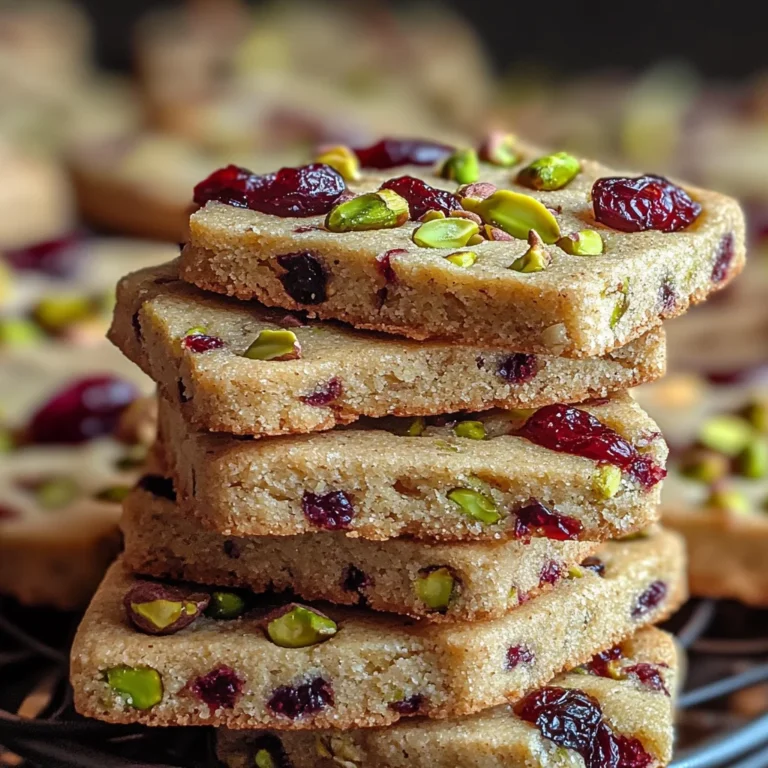Cranberry Pistachio Shortbread Cookies: A Festive Delight for the Holidays