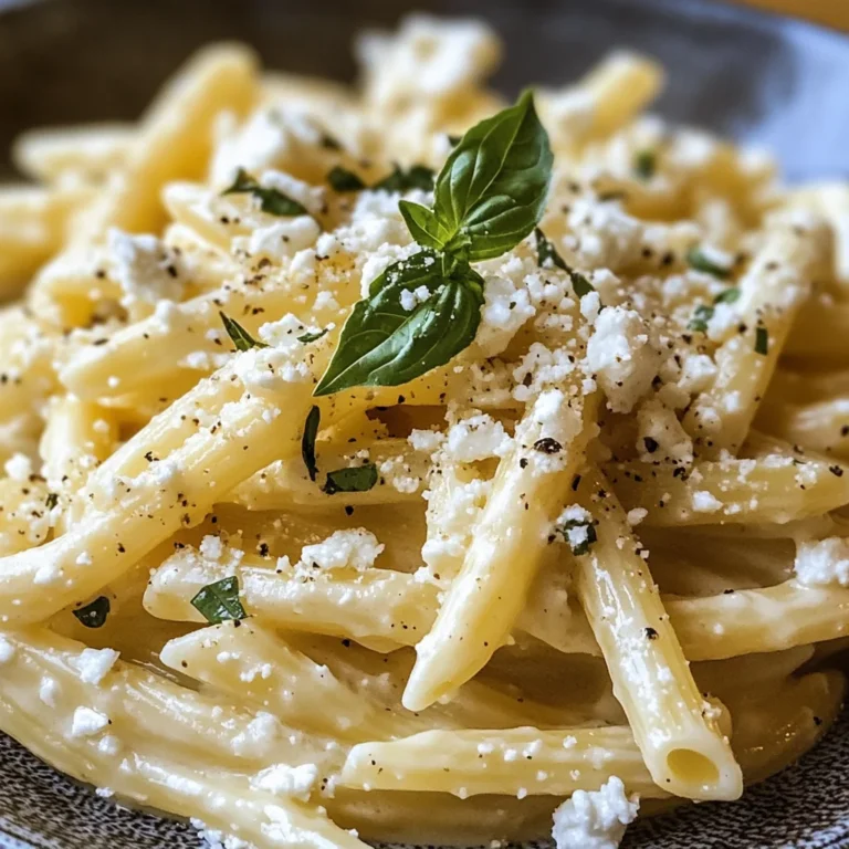 Creamy Lemon Feta Pasta Recipe