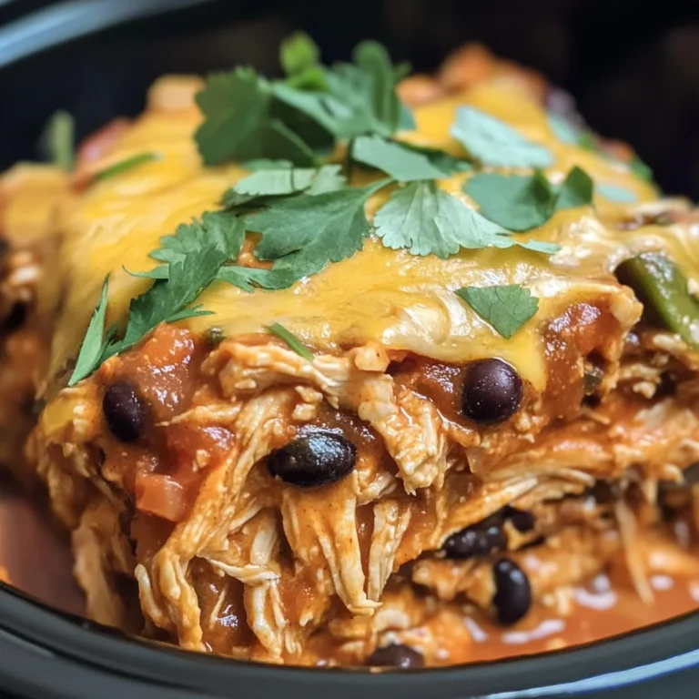 Crockpot Chicken Enchilada Casserole