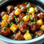 Crockpot Hawaiian Meatballs