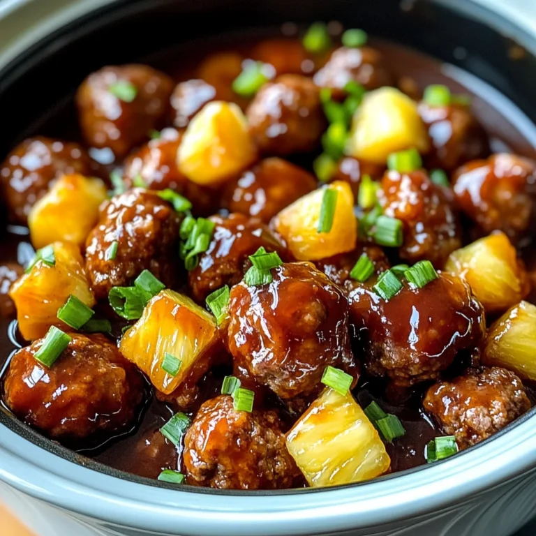 Crockpot Hawaiian Meatballs