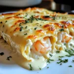 Dive into Decadence: Shrimp & Crab Alfredo Lasagna Roll-Ups You’ll Crave