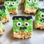 Frankenstein Halloween Rice Krispie Treats