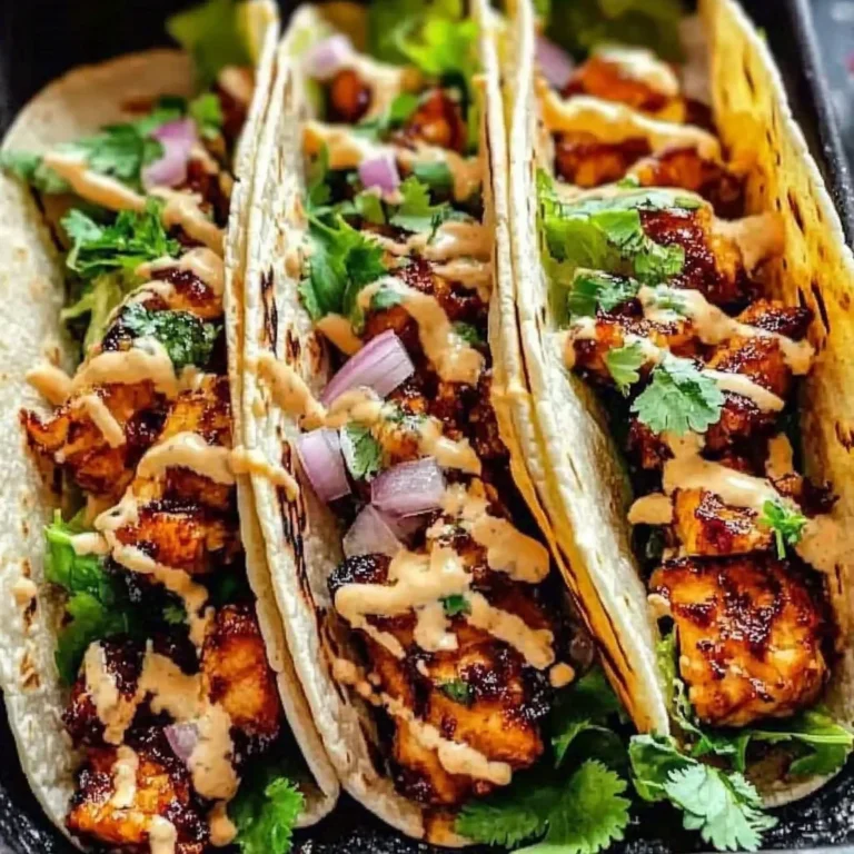 Garlic Butter Honey BBQ Chicken Tacos: Sweet, Savory & Irresistible!