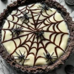 Halloween Chocolate Spiderweb Tart